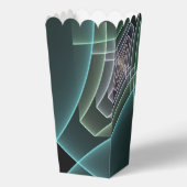 Modern Teal Geometric Fractal Art Graphic Bedankdoosjes (Voorkant)
