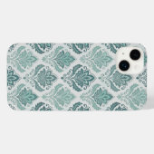 Modern Teal Nordic Damask (Verso Horizontal)