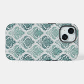 Modern Teal Nordic Damask (Verso Horizontal)