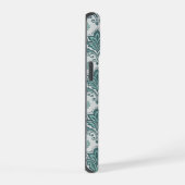 Modern Teal Nordic Damask (Côté droit)