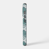 Modern Teal Nordic Damask (Côté gauche)