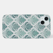 Modern Teal Nordic Damask (Verso Horizontal)
