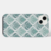 Modern Teal Nordic Damask (Verso Horizontal)