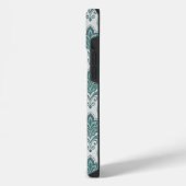 Modern Teal Nordic Damask (Côté gauche)