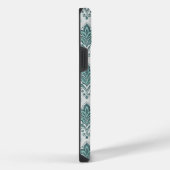 Modern Teal Nordic Damask (Côté droit)