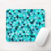 Modern Teal Turquoise Geometric Triangles Pattern Muismat (Met muis)