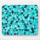 Modern Teal Turquoise Geometric Triangles Pattern Muismat (Voorkant)