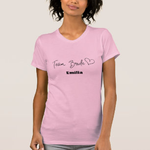 Modern team bruid Hot Pink bruidsmeisje bruidsfees T-shirt