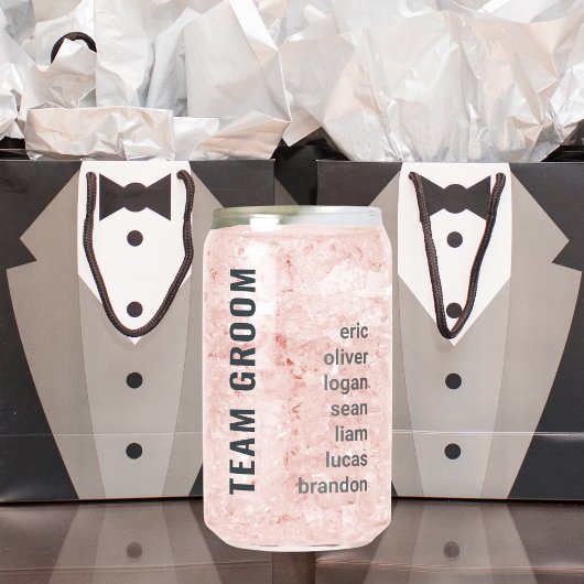 Modern Team Bruidegom Cadeau voor Bruidsjonkers Blikvorm Glas