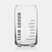 Modern Team Bruidegom Cadeau voor Bruidsjonkers Blikvorm Glas (Voorkant)