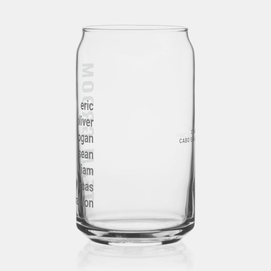 Modern Team Bruidegom Cadeau voor Bruidsjonkers Blikvorm Glas (Links)