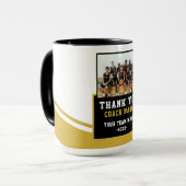 Modern Team Name Photo Coach Thank you Mok (Voorkant links)