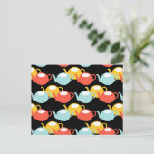 Modern Teapots Pattern Briefkaart (Staand voorkant)