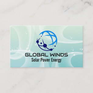Modern Tech Globe Logo Zonne-winden achtergrond Visitekaartje