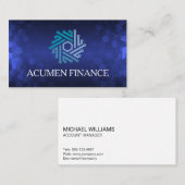 Modern Tech Microchip Nodes Logo Visitekaartje (Voorkant / Achterkant)