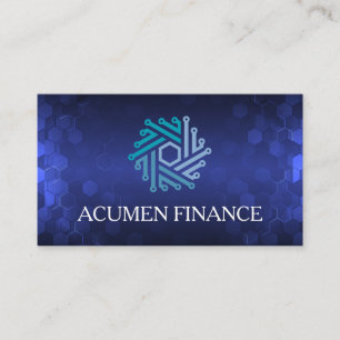 Modern Tech Microchip Nodes Logo Visitekaartje