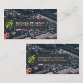 Modern technisch pictogram | Computeronderdelen vo Visitekaartje (Voorkant / Achterkant)