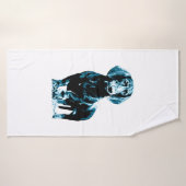 Modern teckel ontwerp badhanddoek (Badhanddoek)