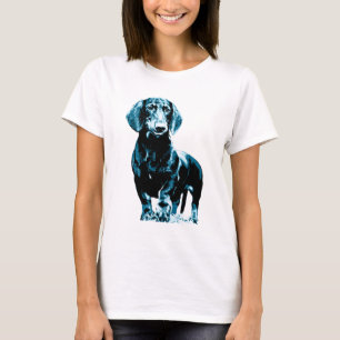 Modern teckel ontwerp t-shirt