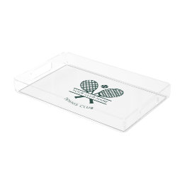Modern Tennis Club Naam Team Logo Custom Acryl Dienblad
