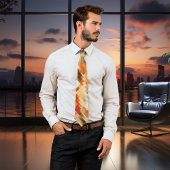 Modern Terra Cotta geometrisch Abstract Stropdas