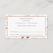 Modern Terra-cotta Terrazzo Pattern Referral Visitekaartje (Achterkant)