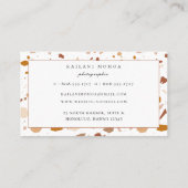 Modern Terra-cotta Terrazzo Pattern Visitekaartje (Achterkant)