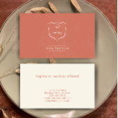 Modern Terracotta Add Logo Beauty Professional Visitekaartje
