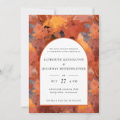 Modern Terracotta Boho Arch Wedding Kaart (Voorkant)