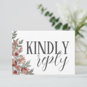 Modern Terracotta Botanical RSVP Wedding (Staand voorkant)