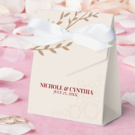 Modern Terracotta Burnt Sinaasappel Boho Wedding Bedankdoosjes