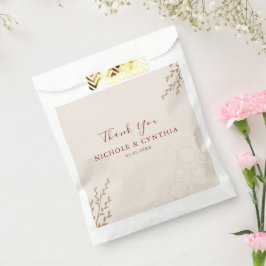 Modern Terracotta Burnt Sinaasappel Boho Wedding Bedankzakje