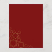 Modern Terracotta Burnt Sinaasappel Boho Wedding Informatiekaartje (Achterkant)