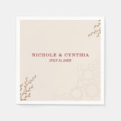 Modern Terracotta Burnt Sinaasappel Boho Wedding Servet (Voorkant)