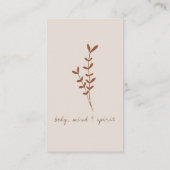 Modern TerraCotta Earth-Tone Personalized Visitekaartje (Achterkant)