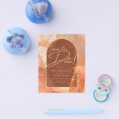 Modern Terracotta FALL Wedding Save the Date Flyer (Enkel)