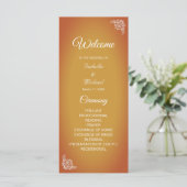 Modern Terracotta Floral Wedding-programma (Staand voorkant)