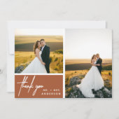 Modern Terracotta Photo Collage Hartelijk dank (Voorkant)