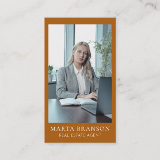 Modern Terracotta Professioneel Vastgoed Visitekaartje