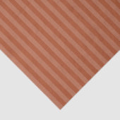 Modern Terracotta Tonal Stripe Kerstfeestdag Tissuepapier (Detail)