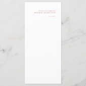 Modern Terracotta Wedding Menu (Achterkant)