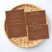 Modern Terracotta Wedding RSVP Kaartje
