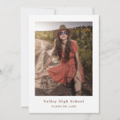 Modern Terracotta Western Afstuderen Kaart (Achterkant)