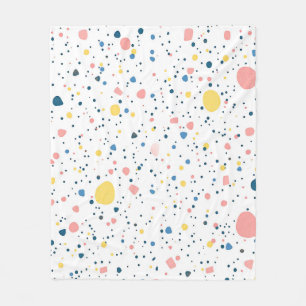 Modern Terrazzo Confetti Stippen Patroon Pastel Fleece Deken
