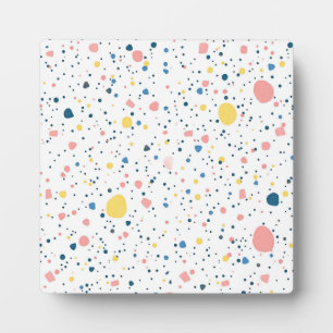 Modern Terrazzo Confetti Stippen Patroon Pastel Fotoplaat