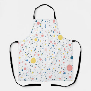 Modern Terrazzo Confetti Stippen Patroon Pastel Schort