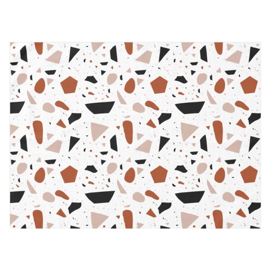 Modern Terrazzo geometrisch Abstract Boho tafelkle Tafelkleed (Voorkant (Horizontaal))