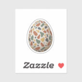 Modern Terrazzo Pattern Easter Egg Abstract  Sticker (Vel)
