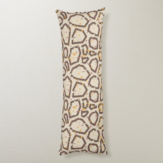 Modern Terrazzo Pattern Lichaamskussen (Achterkant (Verticaal))