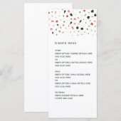 Modern Terrazzo Pattern Wedding Menu (Voorkant / Achterkant)